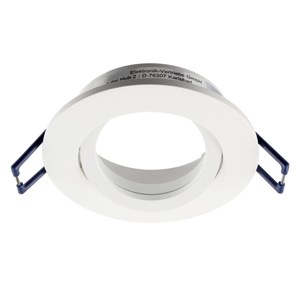 Faretto ad incasso portafaretto bianco tondo foro 70mm moderno orientabile supporto lampade GU10 GU5.3 BIANCO