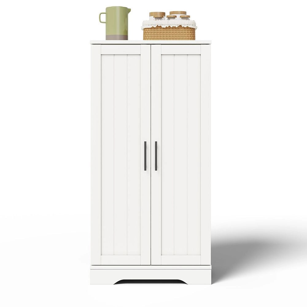 Armadio cucina grande - Xylo - 120x60x40 cm - Bianco - Illuminazione LED a sensore, ripiani regolabili