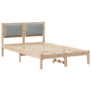 Letto matrimoniale | Letto per adulti | Struttura del letto Grigio chiaro 120 x 190 cm Pino massello