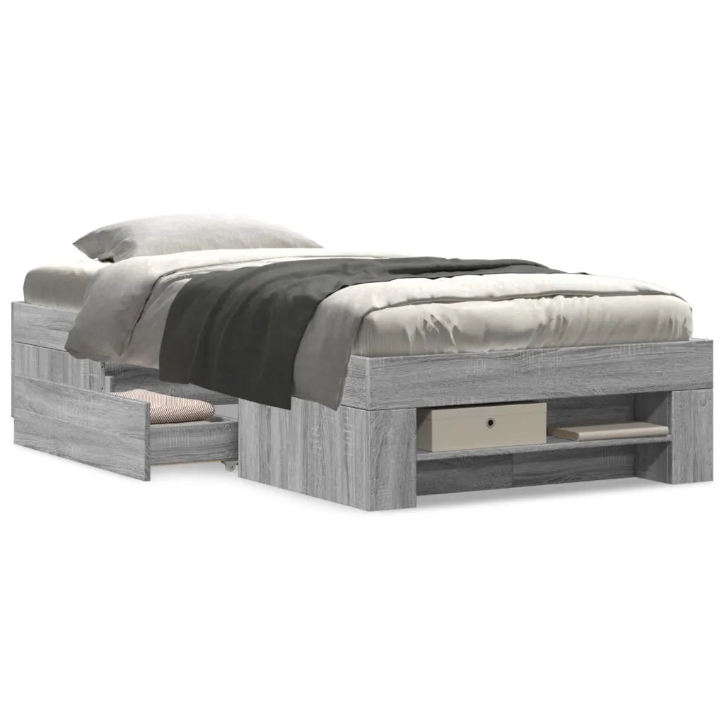 Giroletto Grigio Sonoma 90x200 cm in Legno Multistrato 3295497