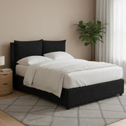 Formby, Letto Matrimoniale Sfoderabile Made in Italy, Grigio Scuro