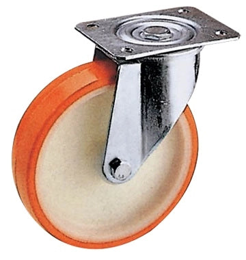 RUOTA NYLON VULCOLAN PIASTRA GIR. BOCC.MM. 80 ART.90NP
