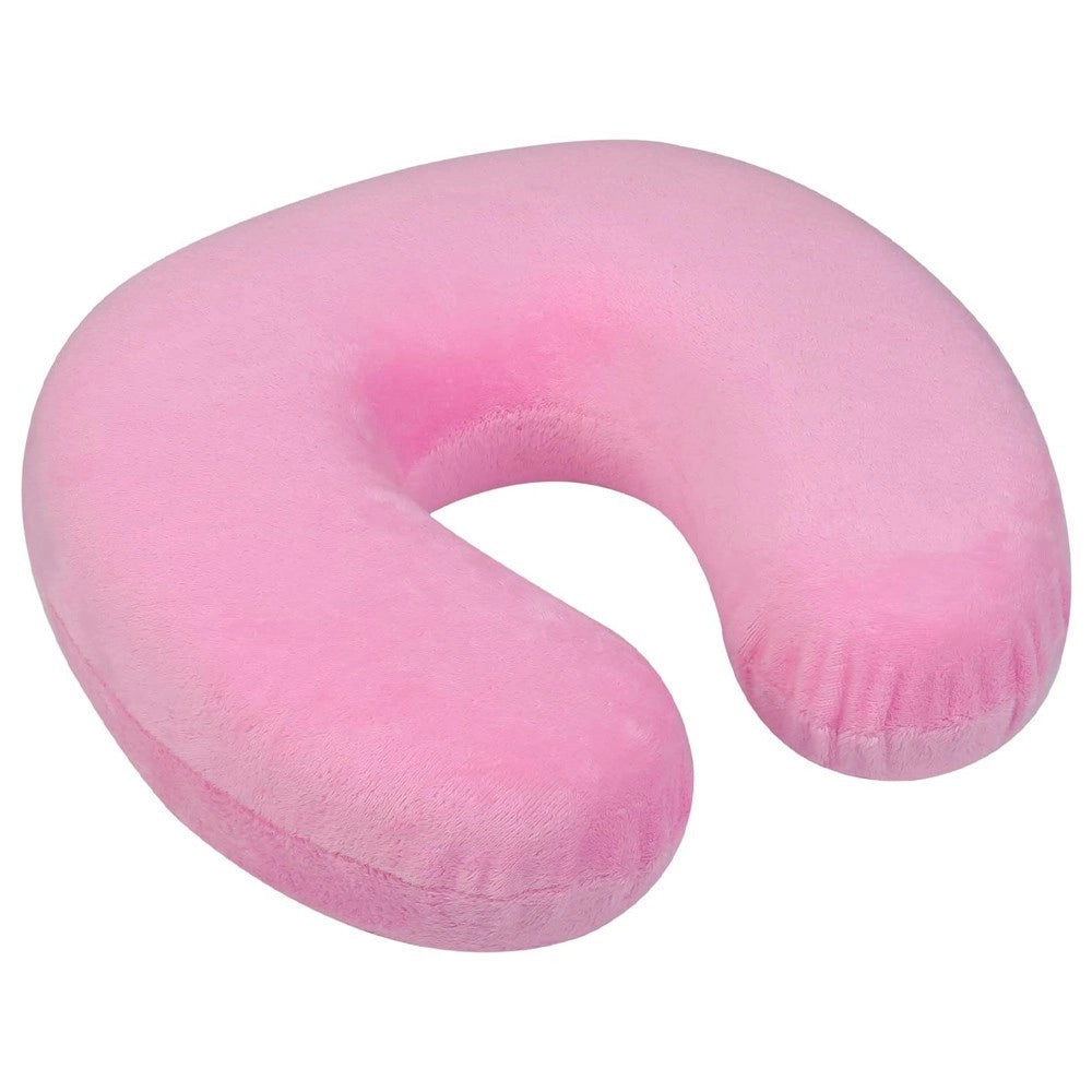 Trade Shop - Cuscino Da Viaggio Collo Collare Poggiatesta Cervicale 31cm Viaggi Auto Aereo - Rosa