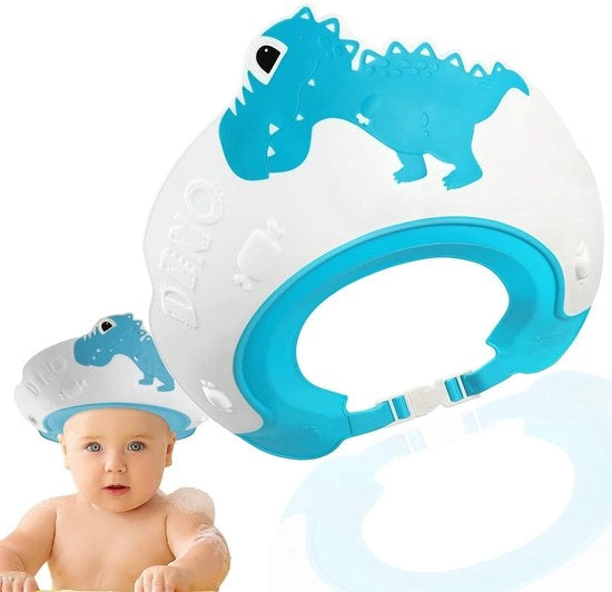 Kit di protezione per capelli bambino - Visiera per docce per bambini - Protezione per capelli durante il bagno - Visiera per capelli bambino - Adatto per capigliature da 38-60 cm - Giallo - Set di protezione per capelli