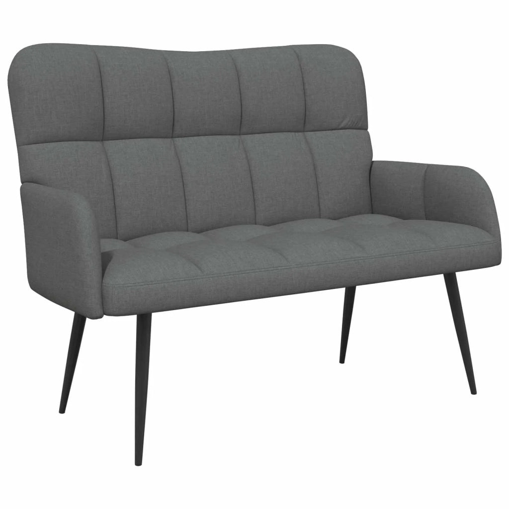 Sofa a Due Posti Grigio scuro 115 x 61 x 87 cm Tessuto 42028930