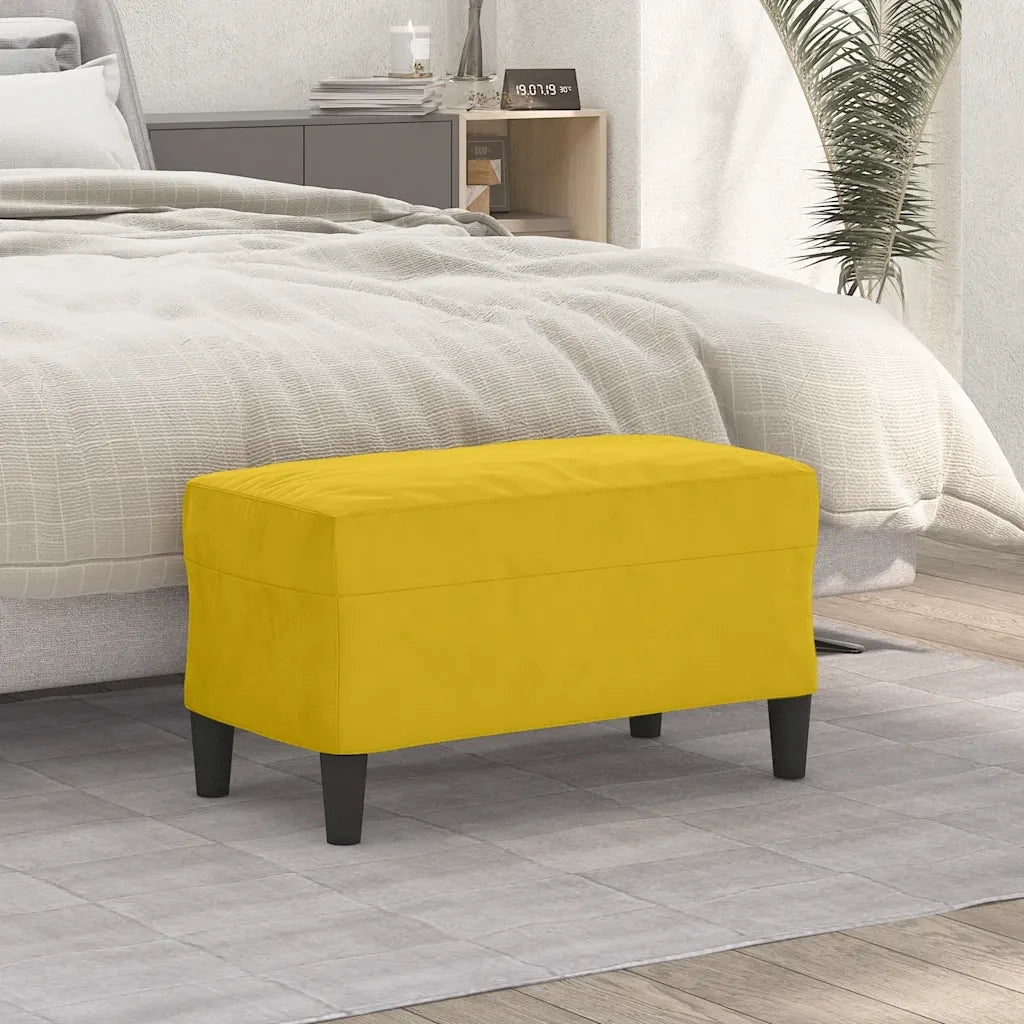 Panca Giallo 70x35x41 cm in Velluto CFW7216569