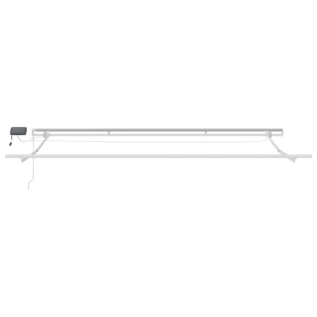 Tenda da Sole Retrattile Manuale con LED Marrone 400x300 cm 3215379