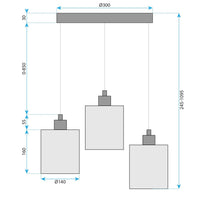Lampada APP1820-3CPR Nature Black