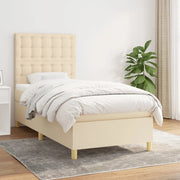 Giroletto a Molle con Materasso Crema 80x200 cm inTessuto cod mxl 63505