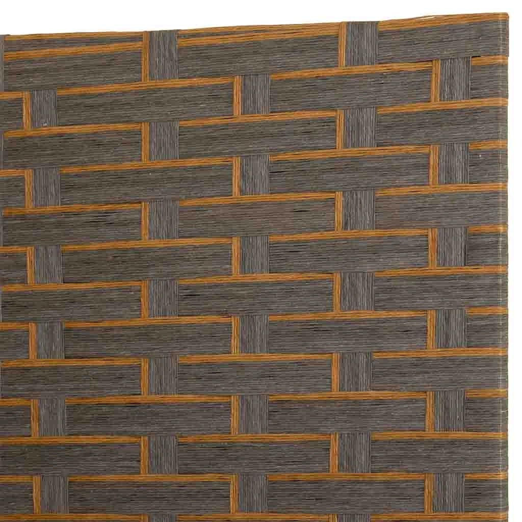 Biombo de papel trenzado 4 hojas 50(x4)x3x180h cm