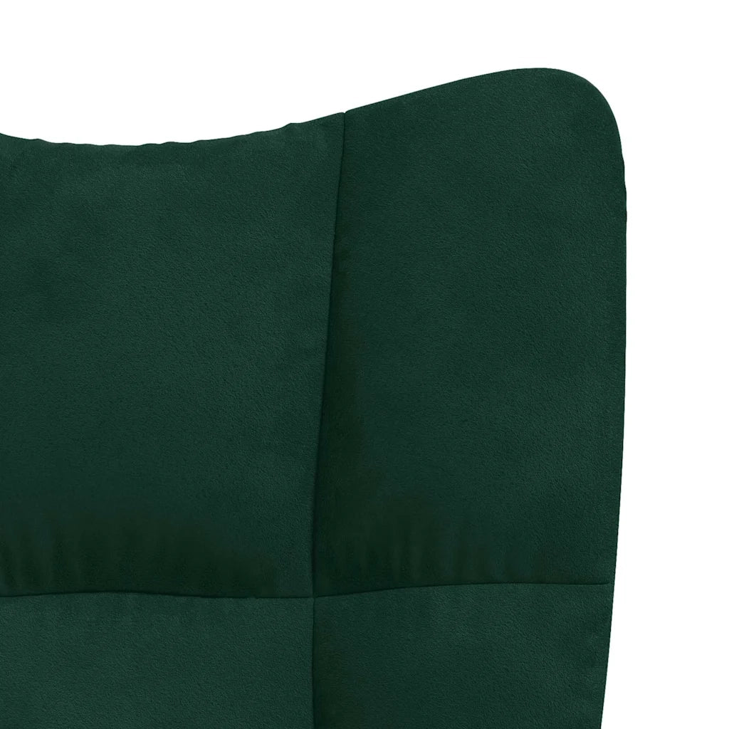 Divano Sedia-Poltrona Relax Verde Scuro in Velluto 835798