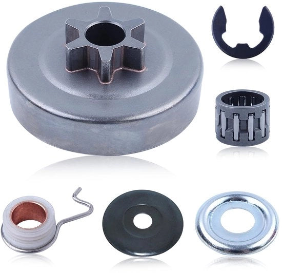 Connettore a vite 3/8 pollici 6T - Set di manubrio di connessione - Compatibile con MS171/MS181/MS211 di Stihl - Carrello a biglie/Anello di chiusura/E-clip - Pezzi di ricambio per sega a catena - Connettore
