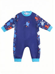 Pak Neopreen unisex con protezione UV 50+ - Costume da bagno termoisolante - Costume unico da bagno - Cappuccio di lana - Tenue calda - Per bambini da 0 a 24 mesi