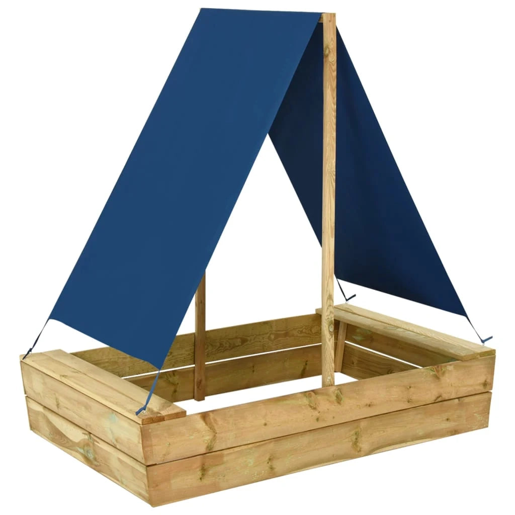 Sabbiera con tetto 80 x 60 x 97,5 cm legno di pino impregnato 02_0005057