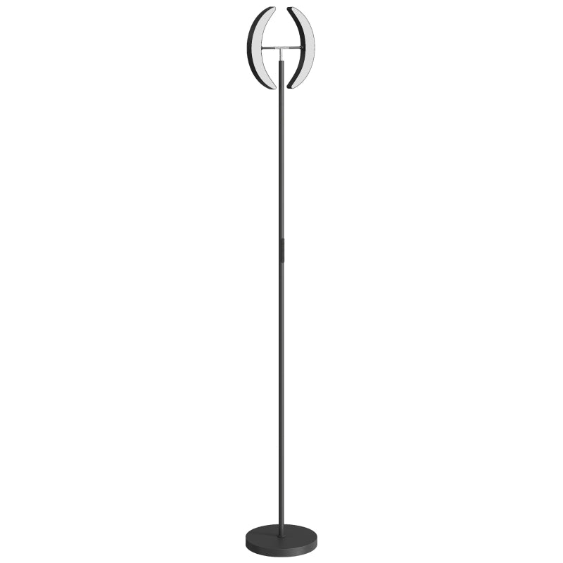 Lampada da terra RGB, lampada dimmerabile con opzioni di illuminazione multicolore, orientabile, nera