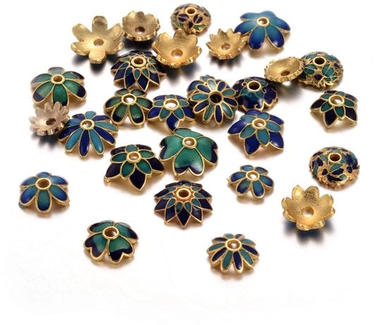 Collezione Solida - Caps per Collier in Acciaio Inossidabile Emailato - 5 pezzi - Dimensioni 5-11 mm - Sieradenkralen