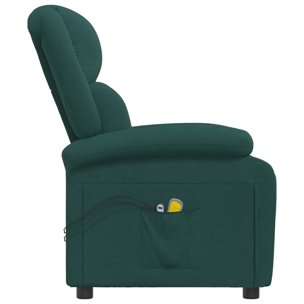 Poltrona Elettrica Massaggiante Verde Scuro in Tessuto cod mxl 42923