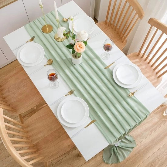 Telaio per tavolo, chiffon, telaio per tavolo, decorazione di tavola, nastro per tavolo, telaio per tavolo, tessuto, per feste di compleanno, 70 x 420 cm