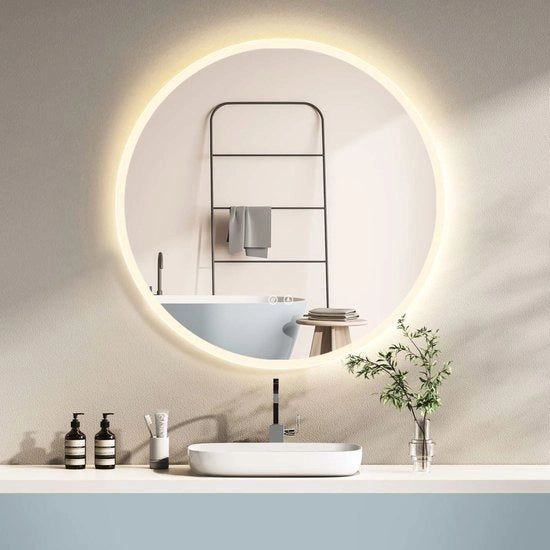 Specchio Bagno a LED 60cm con Interruttore a Tasto, Funzione di Memoria e Illuminazione Energeticamente Sostenibile