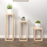 Set Supporti per Piante 3 pz in Legno Massello di Pino cod mxl 73466