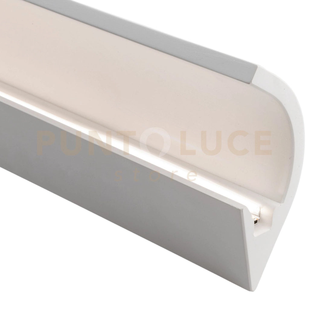 I-PROFY-GIMEL PROFILO GIMEL BIANCO 100X9,5CX12,7CM IN GESSO PER LED SINGOLA EMISSIONE CON ANIMA IN ALLUMINIO
