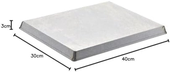 Piatti per Biscotti in Alluminio Rettangolare - 40 x 30 cm - Ideale per Pizzerie e Laboratori di Dolci