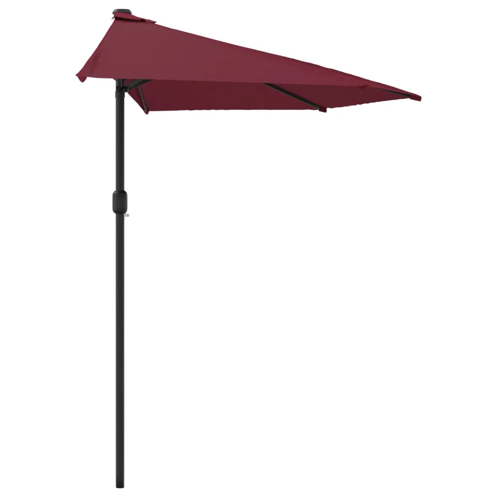 Ombrellone Balcone Palo in Alluminio Bordò 270x144x222cm a Metà 312498