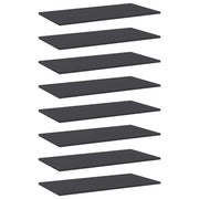 Ripiani per Libreria 8 pz Grigi 80x40x1,5 cm in Truciolato cod mxl 76169