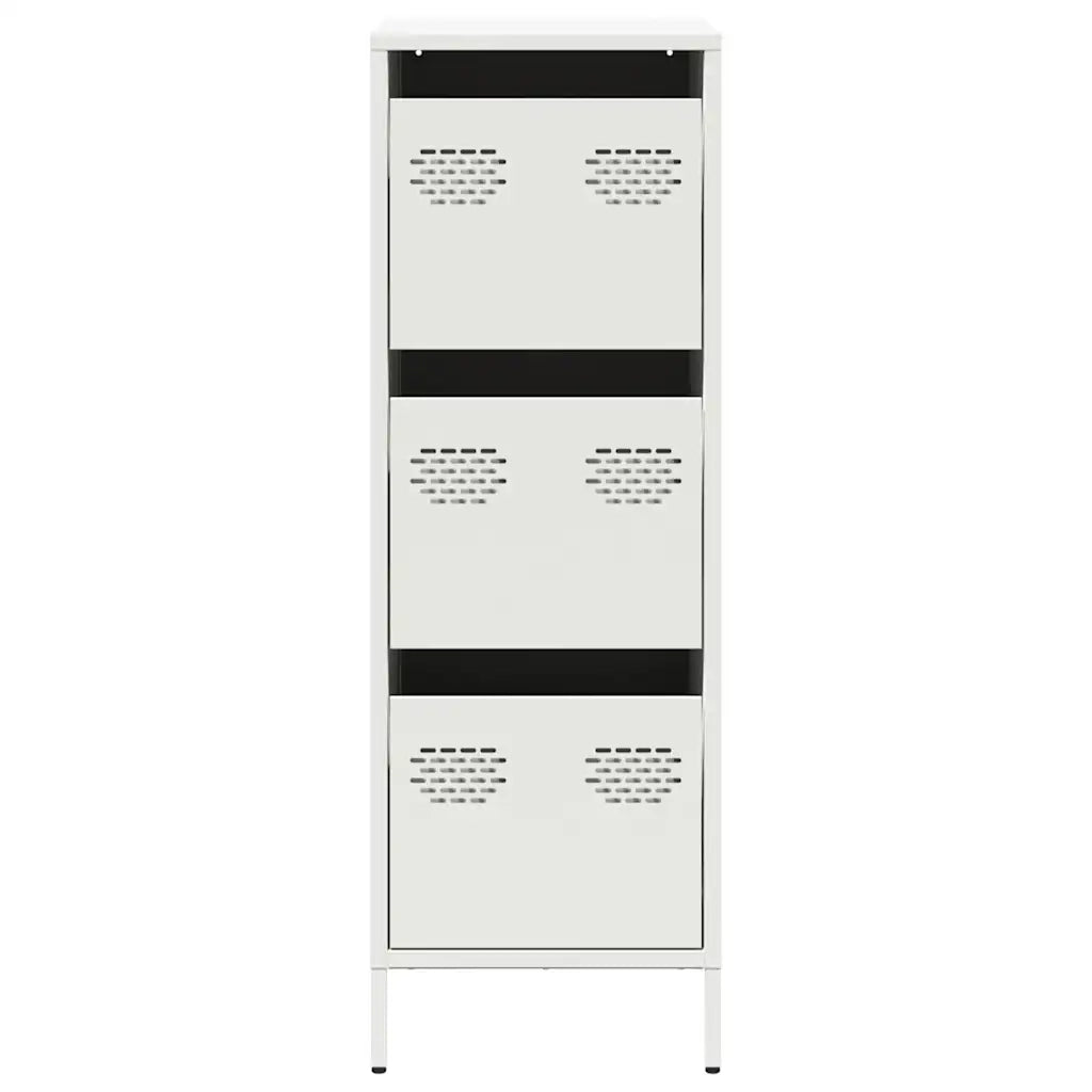 vidaXL Credenza Bianca 39x35x103,5 cm in Acciaio