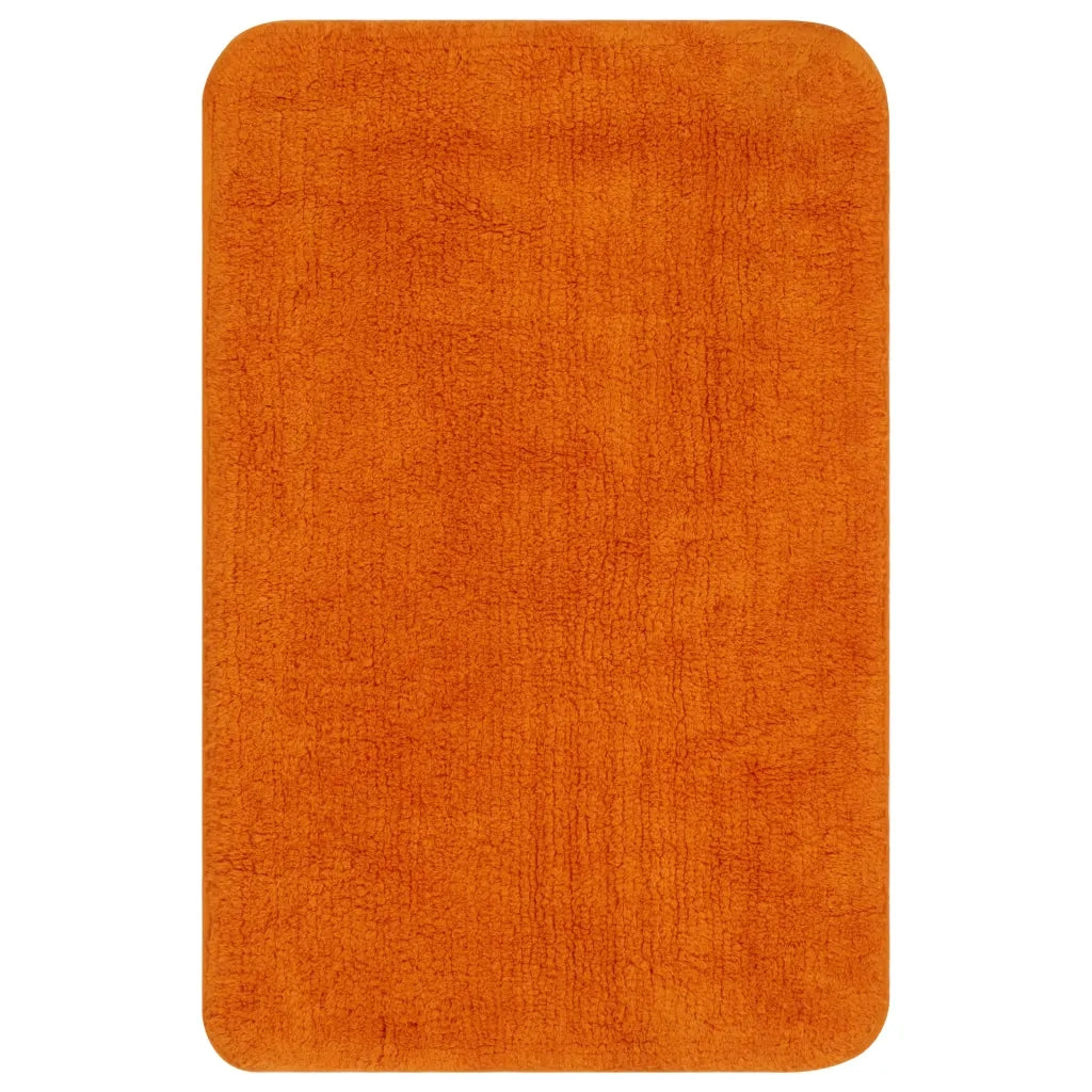 Set Tappetini per Bagno 3 pz in Tessuto Arancione CFW8693379