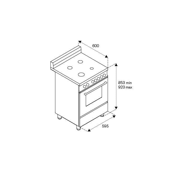 Bertazzoni La Germania Americana AMN664EXV cucina Elettrico Gas Acciaio inox A