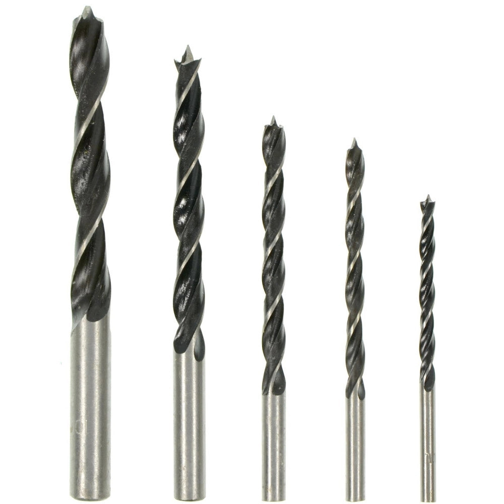 Trade Shop - Set Kit 5 Pezzi Punte Punta Per Trapano Foratura Fori Su Ferro 4-5-6-7-8 Mm -