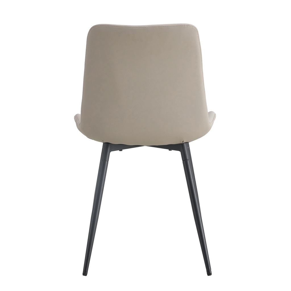 Set 4 Sedie da Pranzo in Similpelle ¨C Xylo ¨C Nero, Gambe in Metallo, Design Moderno