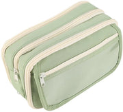 Etui per bambini, 22 * 8 * 12 cm, etui resistente con molteplici compartimenti, portatile per scuola, ufficio e casa (verde)