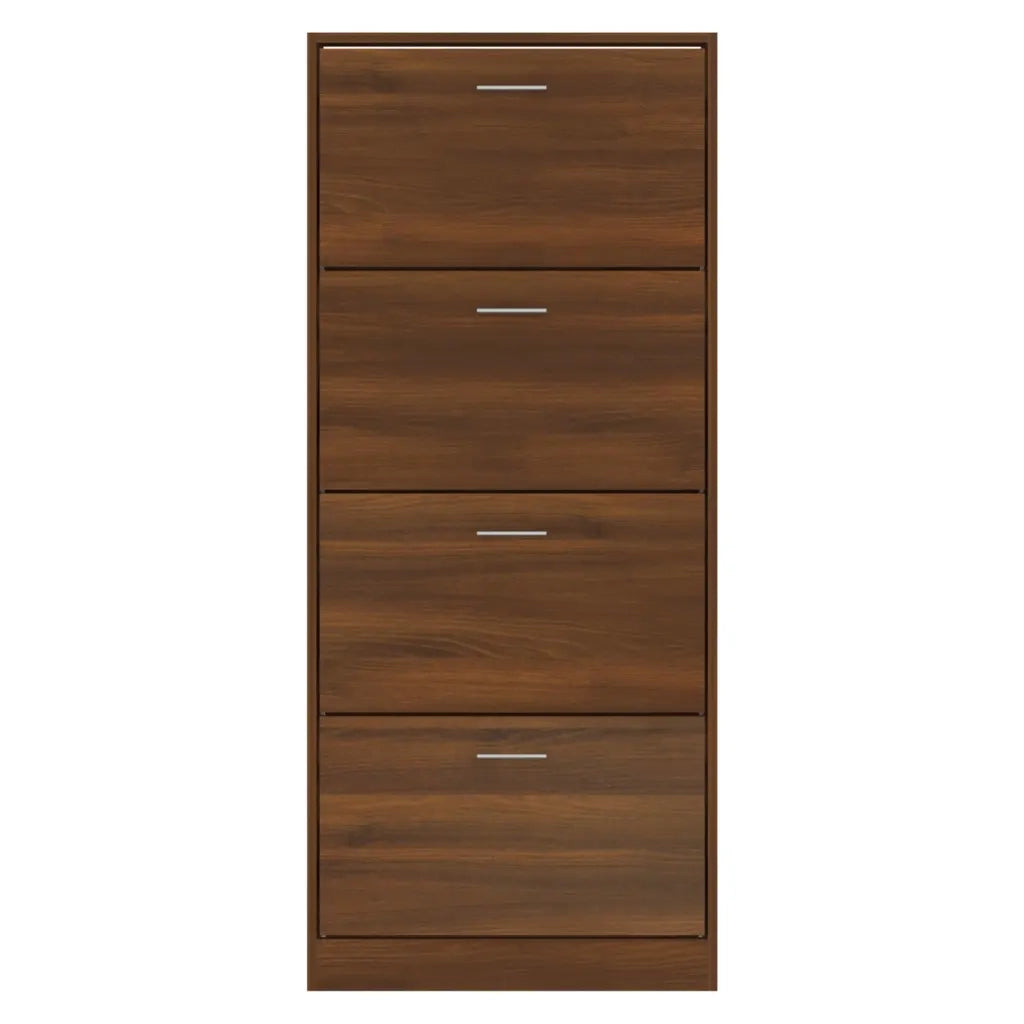 Scarpiera Rovere Marrone 63x24x147 cm in Legno Multistrato 342549