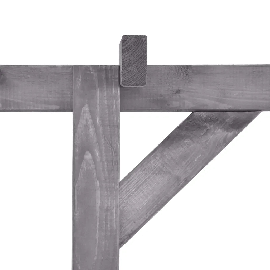 Pergolato da Giardino Grigio 200x40x205 cm in Pino Impregnato 313567