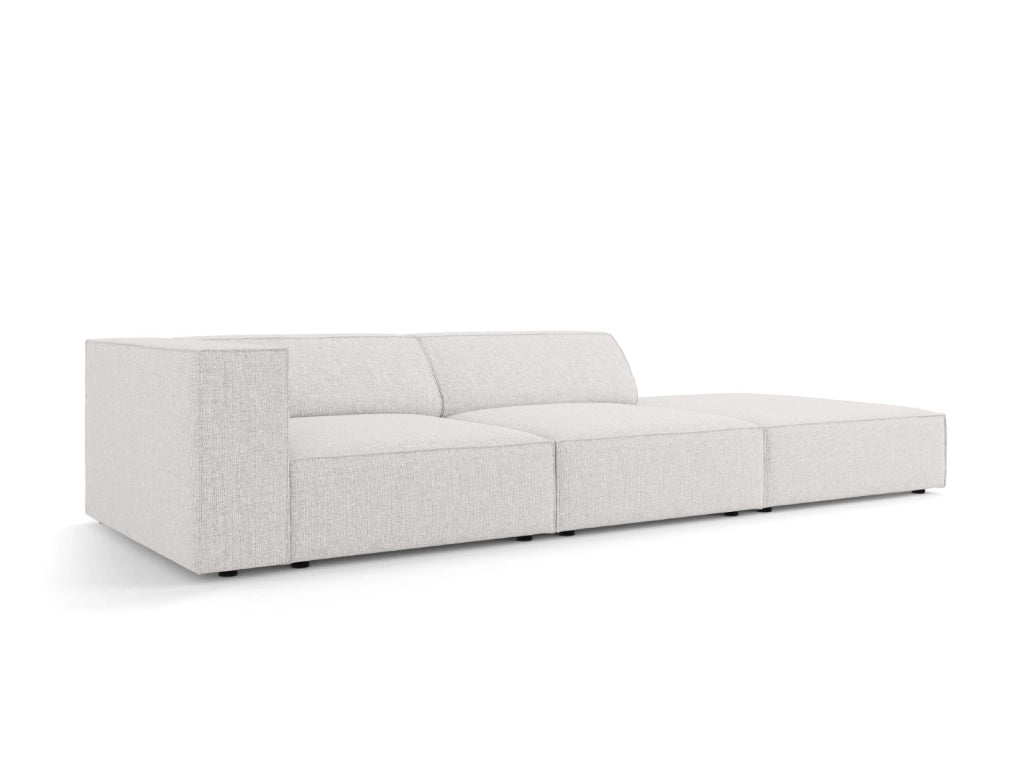 Cosmopolitan Design - Divano destro "Arendal" 4 posti in ciniglia grigio chiaro 