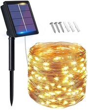 Illuminazione Solare per Giardino - 100 LED - Bianco Caldo - Esterno - 10M/33ft
