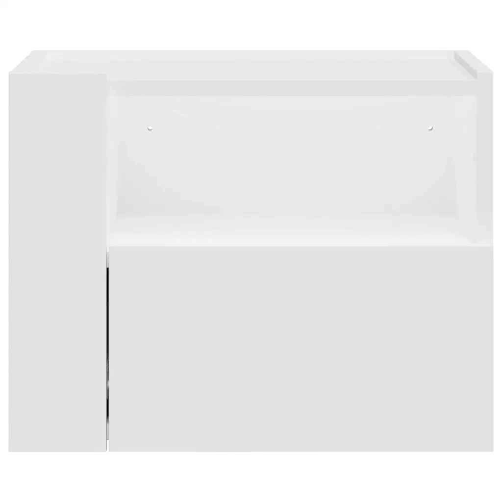 Comodini a Muro 2 pz Bianchi 45x30x35 cm