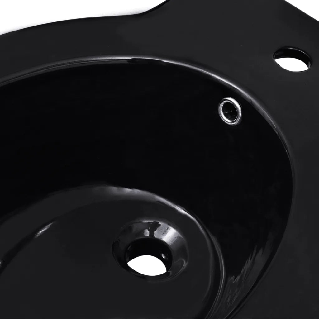 Set Toilette e Bidè in Ceramica Nero