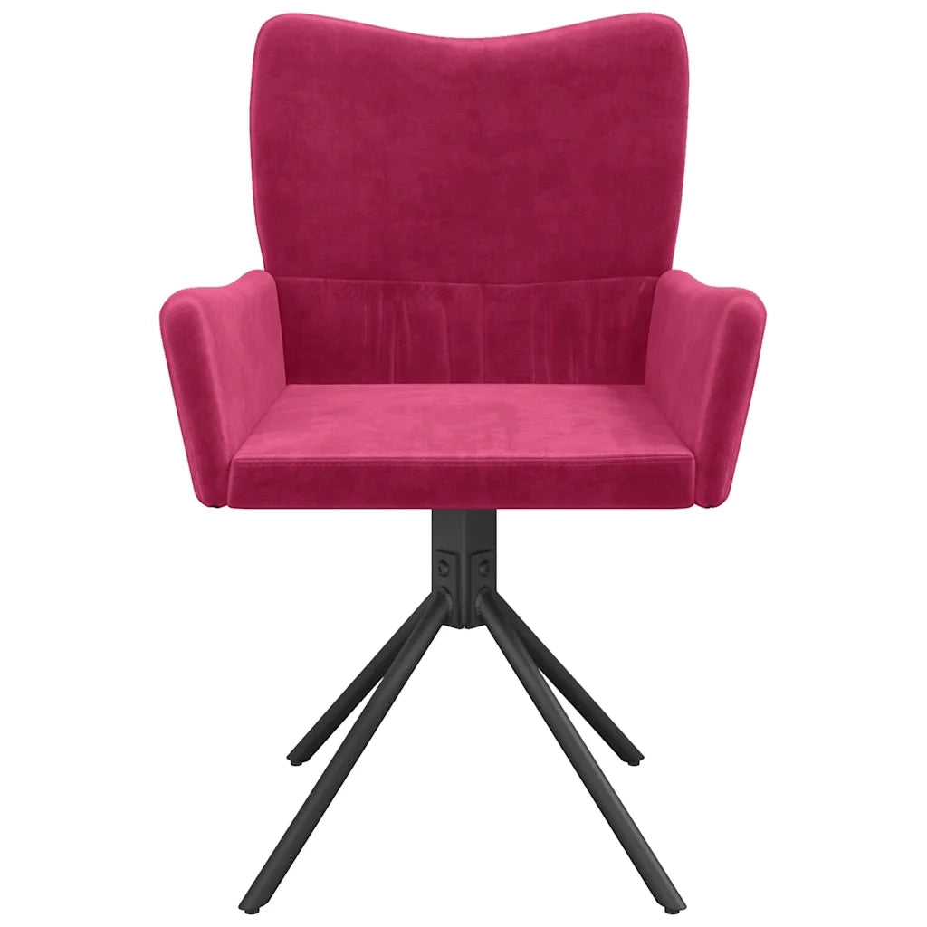 Sedie da Pranzo Girevoli 2 pz Rosso Vino in Velluto cod mxl 5541