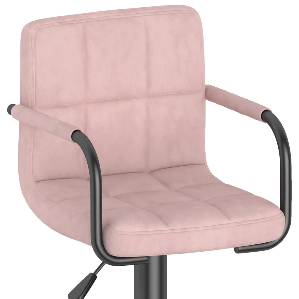 Sgabello da Bar Rosa in Velluto cod mxl 69550