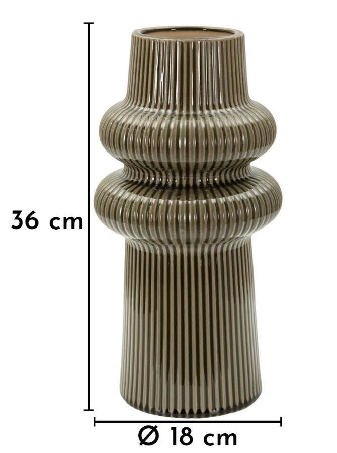 Vaso Harmony Ø18x36 cm in Ceramica Verde