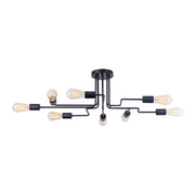 Plafoniera loft Maytoni Gilbert metallo nera dimmerabile 8xE27