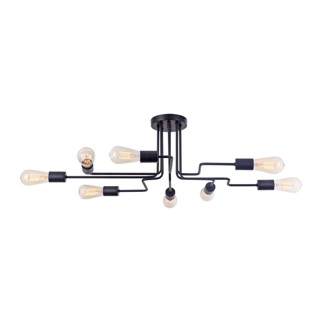 Plafoniera loft Maytoni Gilbert metallo nera dimmerabile 8xE27