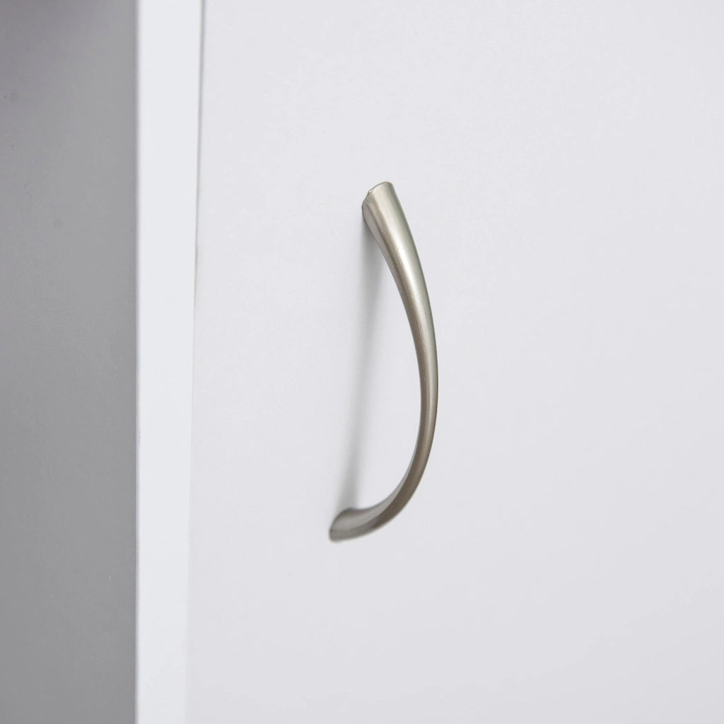 Scrivania da Ufficio Porta PC 2 Cassetti 1 Anta 111x48x75,8 cm in Legno  Bianco