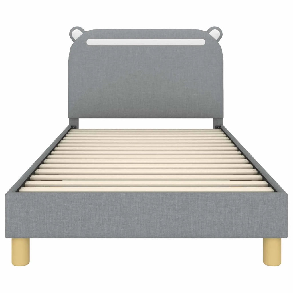 Struttura letto bambini con testata Grigio Chiaro 80 x 200 cm