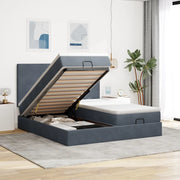 Struttura Letto Pouf con Materassi 160x200 cm in Velluto 3313749