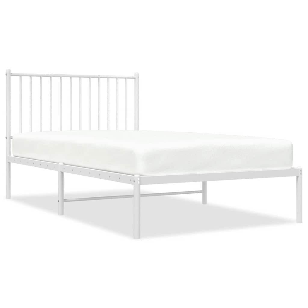 Giroletto con Testiera Metallo Bianco 100x190 cmcod mxl 105717
