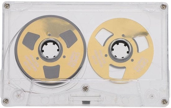 Cassetta audio da 50 minuti registrazione - Nastro vuoto - Polarizzazione normale - Registrazione a doppio lato - Scatola trasparente - Materiale premium - Nastro magnetico